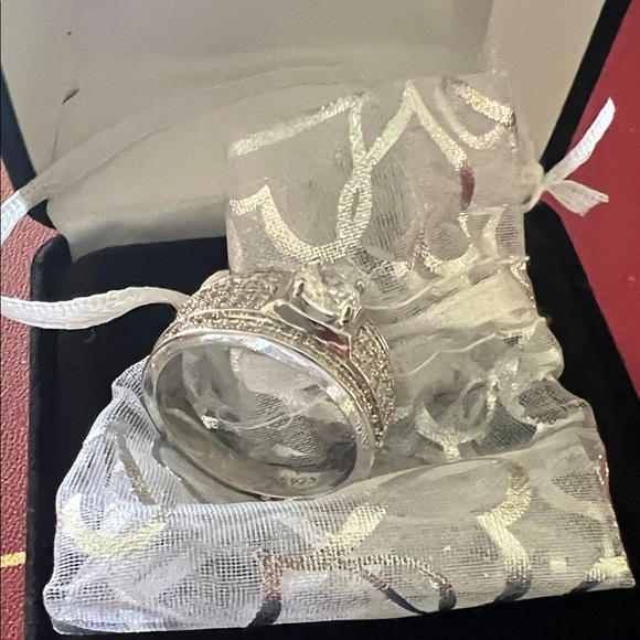 #0607 +Elegant Men’s S925 Sterling Silver Ring with Clear Stones high quality CZ - Picture 5 of 5